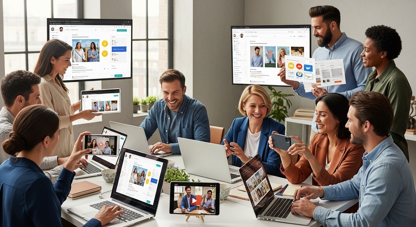 social media content ideas, teamwork, digital marketing