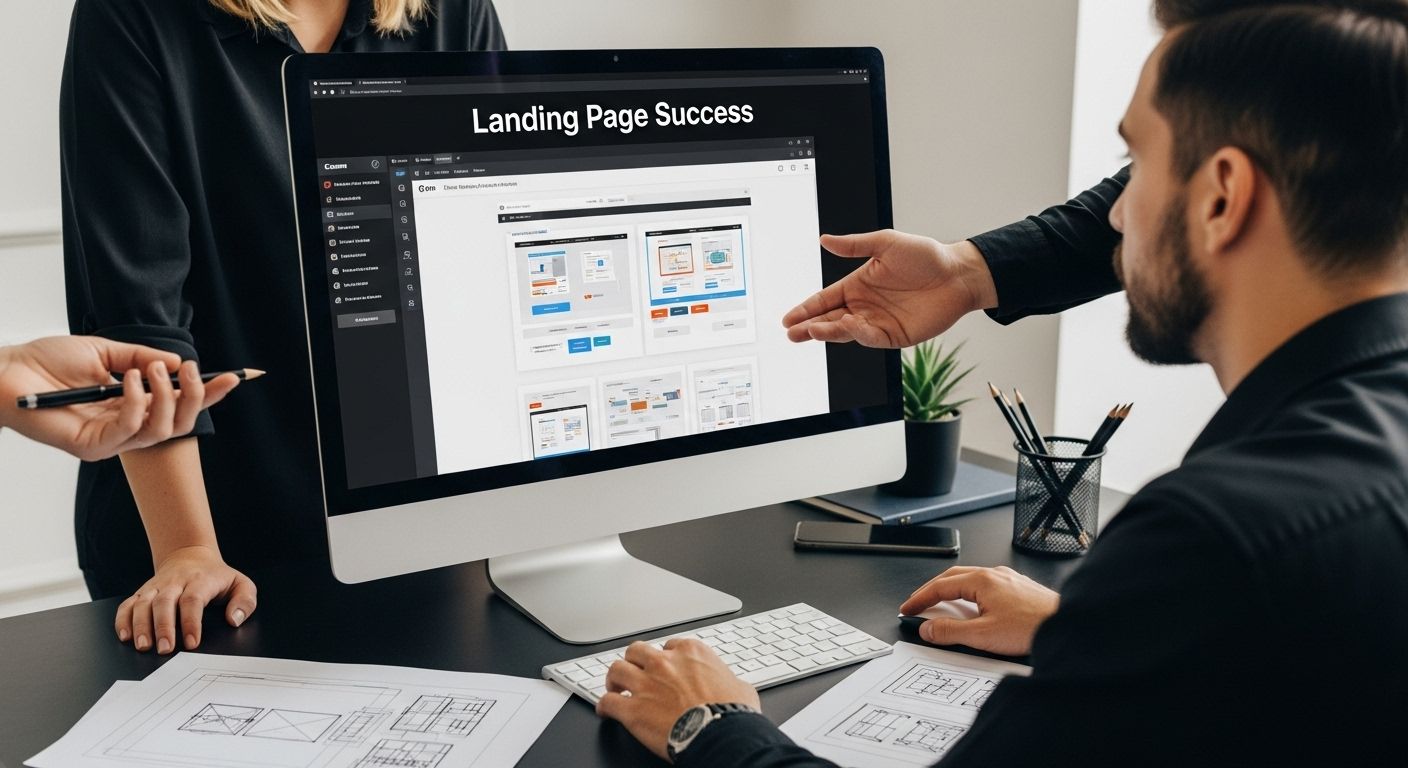 designing landing page workspace