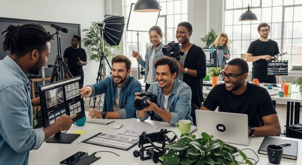 video marketing, creative team, business collaboration