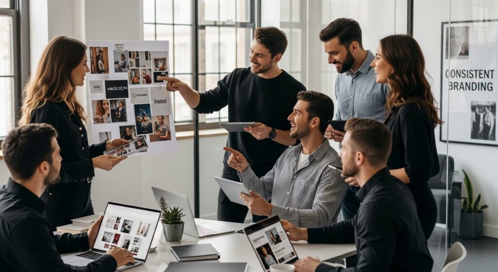 consistent branding teamwork office