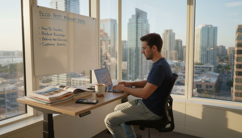 E-commerce manager at blog workspace