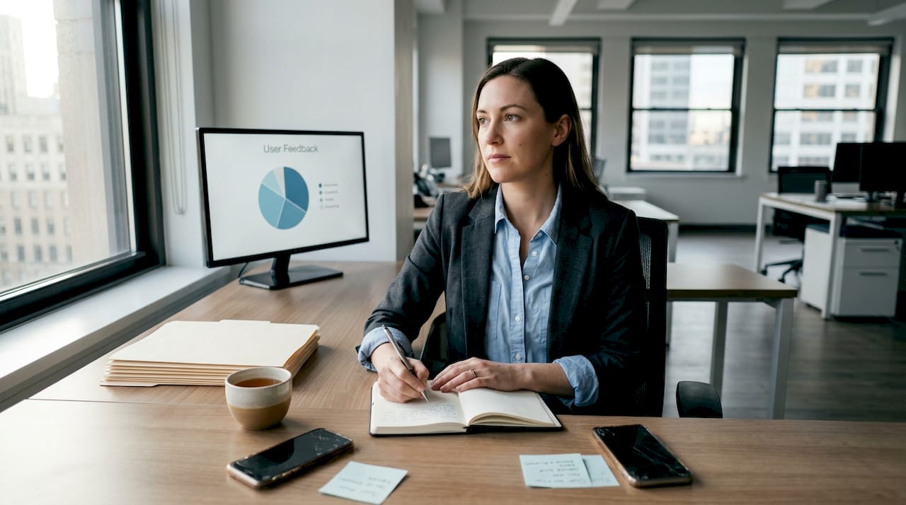Entrepreneur jotting lessons after setback